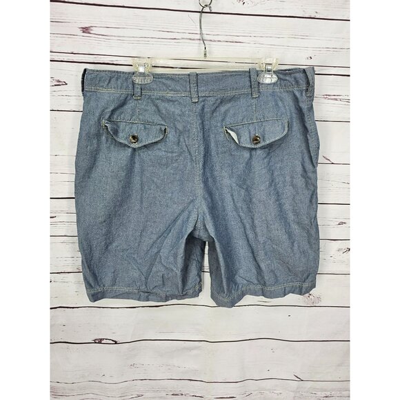 Heritage Collection By GH Bass Men's Size 36 Blue Denim Shorts With Pockets & Bu - Picture 7 of 10